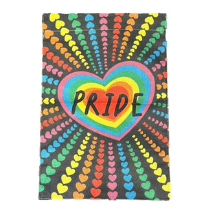 Pride Rainbow Heart Garden Flag